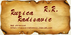 Ružica Radisavić vizit kartica